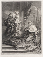 KG 13166
          <br/>
          Maria en Kind met Mr. Tressan, aartsbisschop van Rouen.
          <br/>
          <em>Drevet, Pierre Imbert (1697-1739)</em>